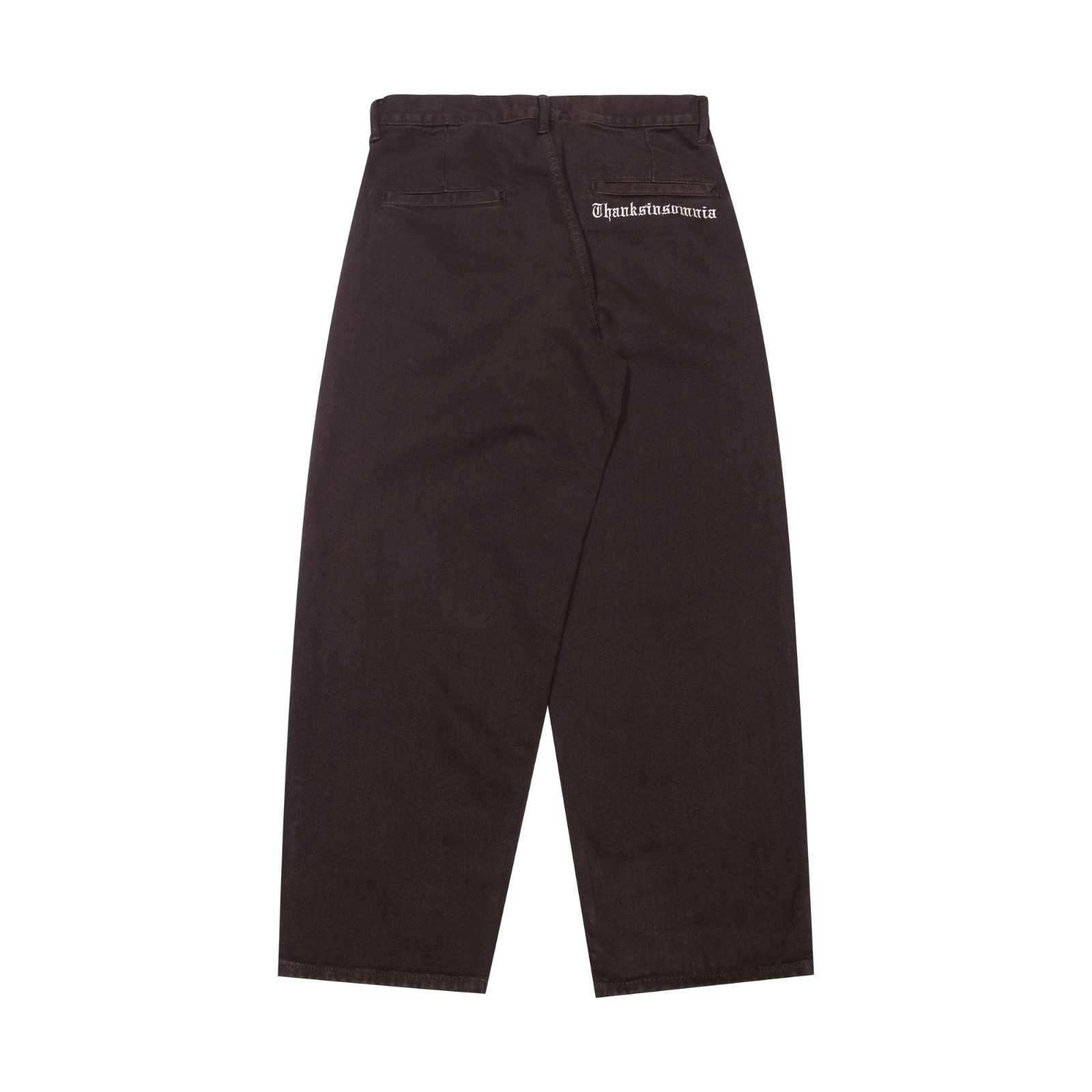 Pants Draelle Embroidery Dark Brown Thanksinsomnia
