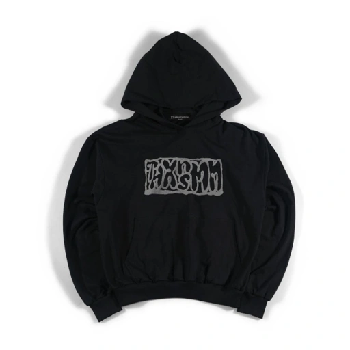 Image of Hoodie Roane Black "Grey Logo" Thanksinsomnia
