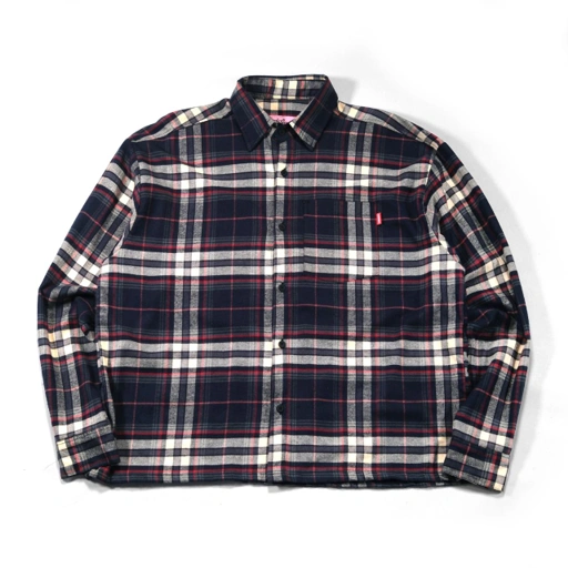 Image of Flannel Shirt Orelia Navy Red Check Thanksinsomnia