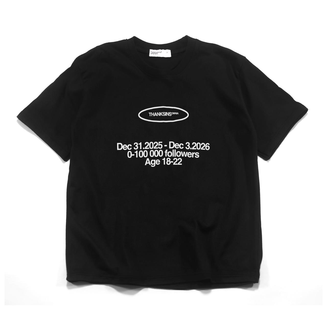 Tshirt Typo Ekaveryn Black Thanksinsomnia