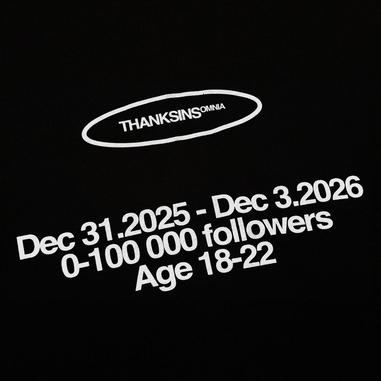 Tshirt Typo Ekaveryn Black Thanksinsomnia