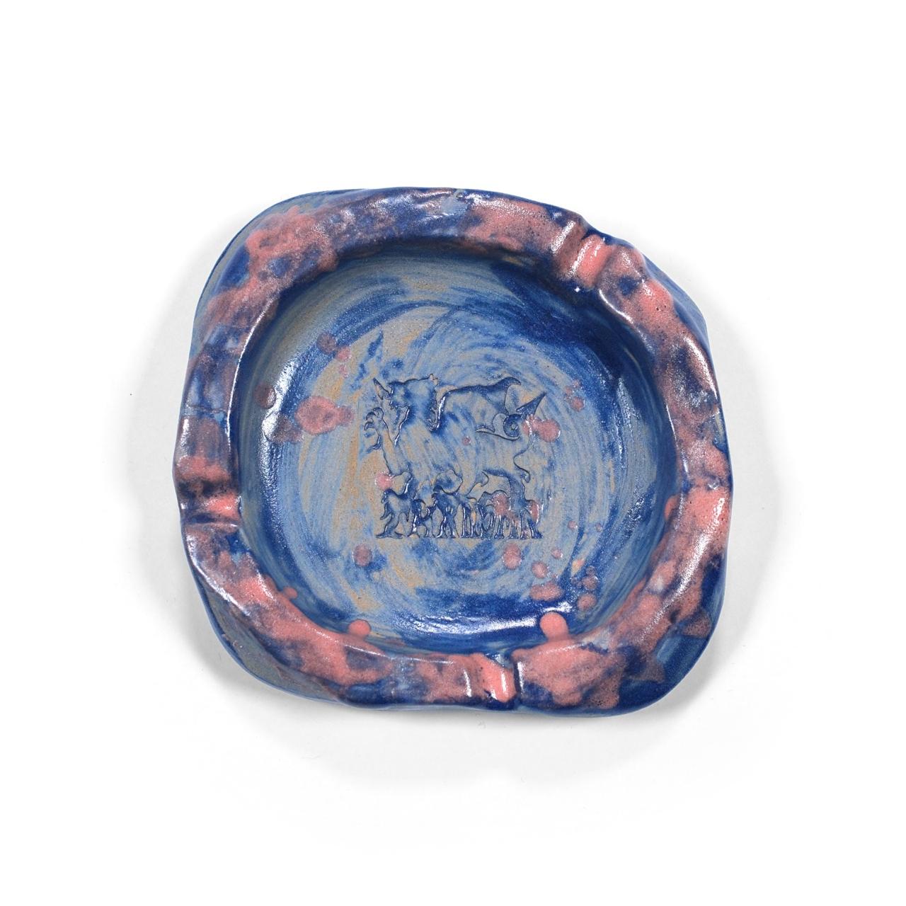 Ceramic Ashtray Orlisse Indigo Rose Thanksinsomnia