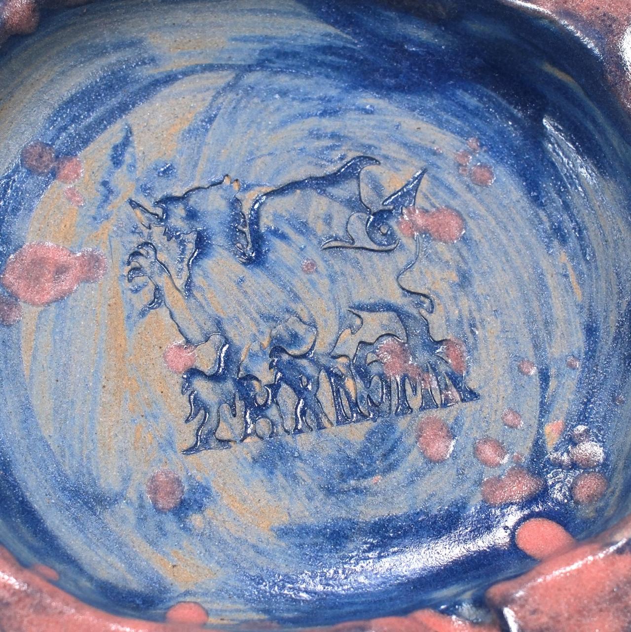 Ceramic Ashtray Orlisse Indigo Rose Thanksinsomnia
