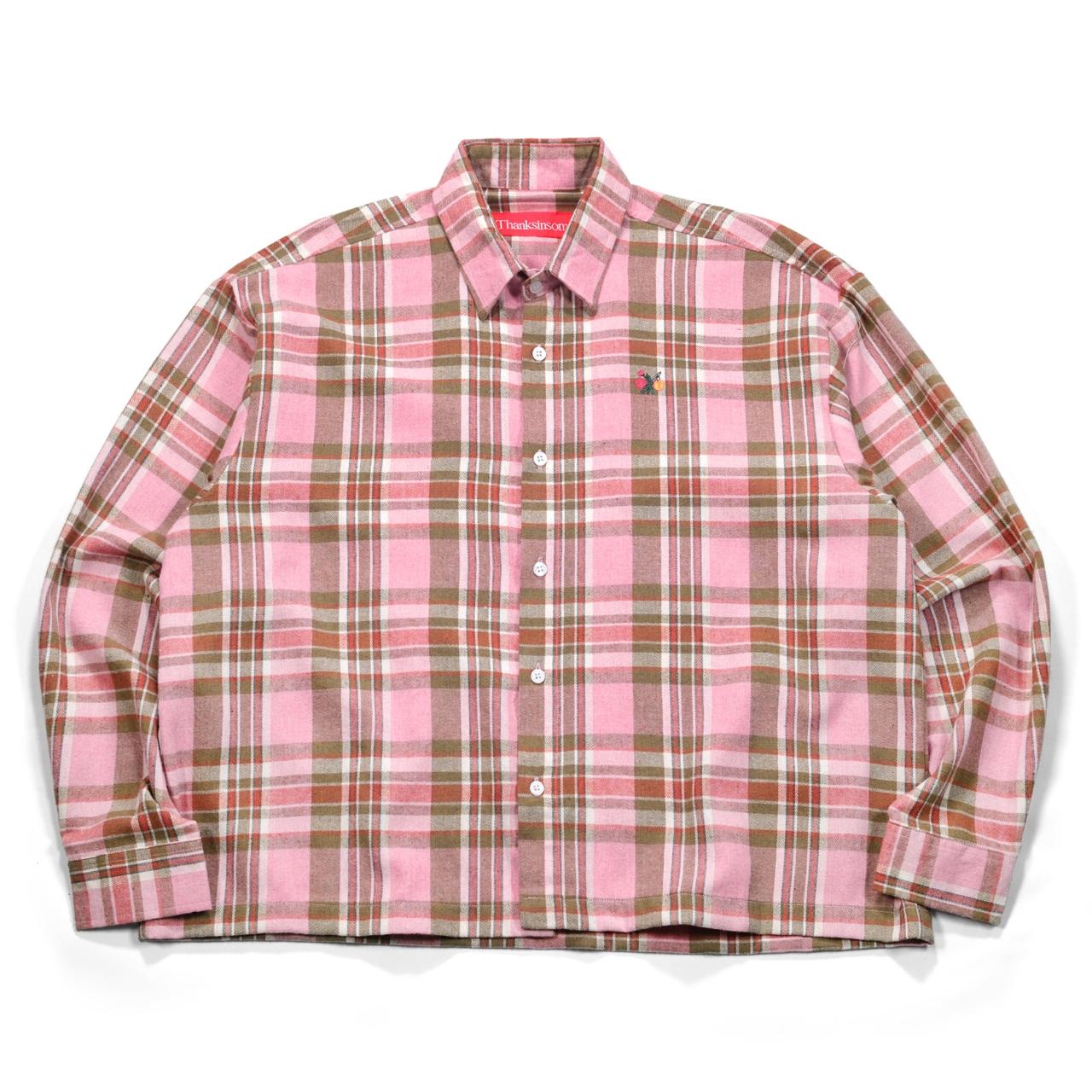 04 - Flannel shirt Kayla Green Pink Thanksinsomnia