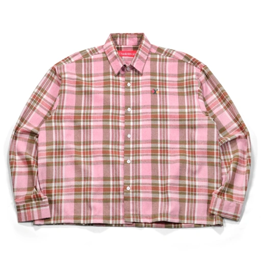 Image of 04 - Flannel shirt Kayla Green Pink Thanksinsomnia
