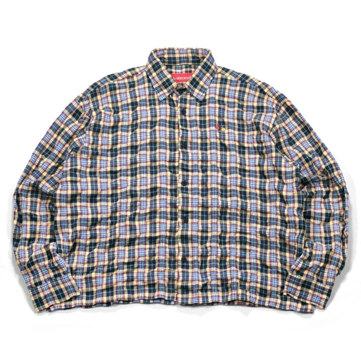 Image of 04 - Flannel shirt Kayla Navy Yellow Thanksinsomnia