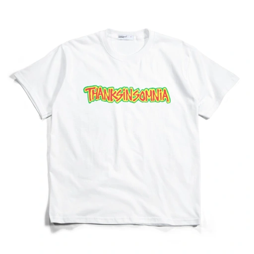 Image of Tshirt Typo Evynna White - Cotton 250 Gsm Thanksinsomnia