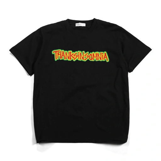 Image of Tshirt Typo Evynna Black - Cotton 250 Gsm Thanksinsomnia