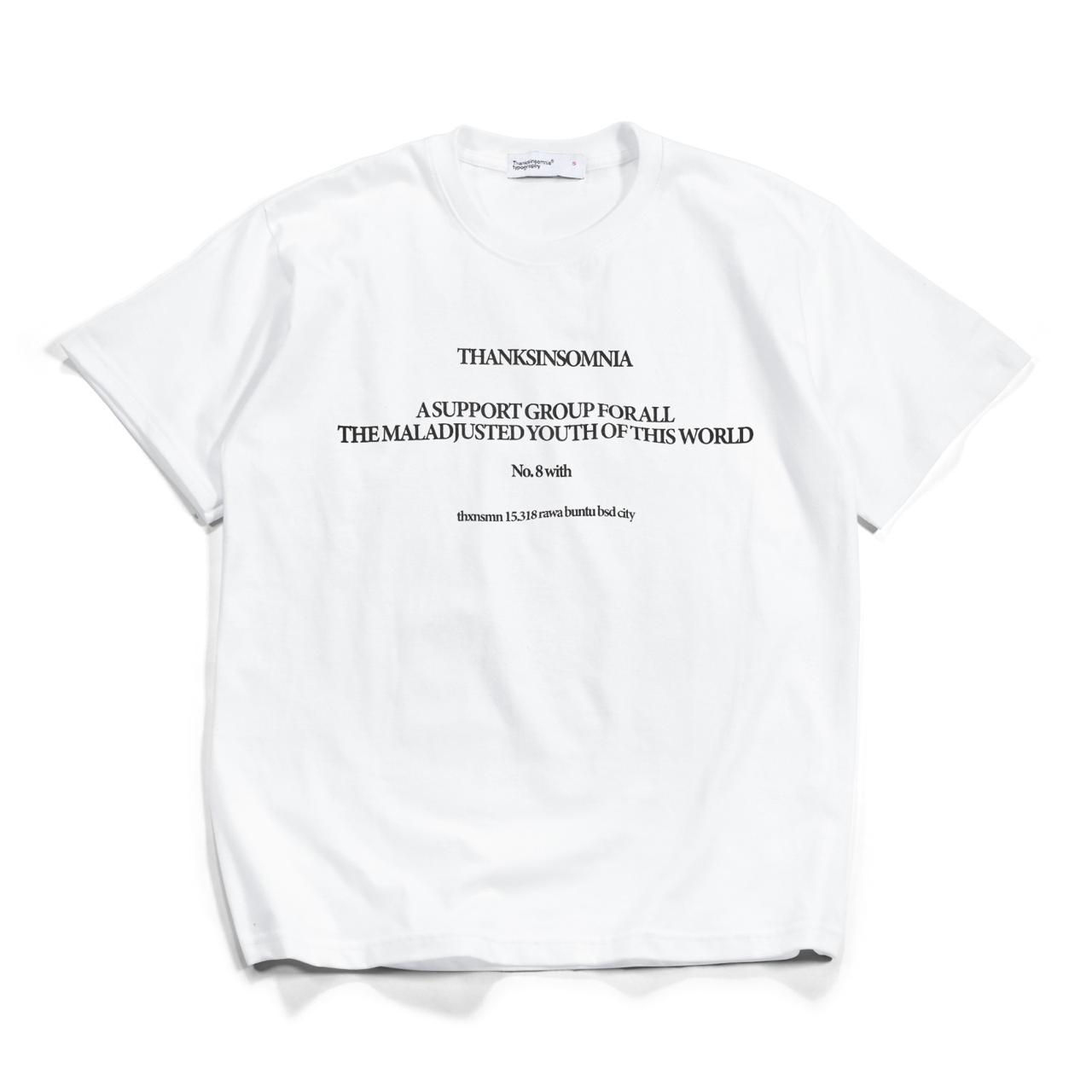 Tshirt Typo Melyska White - Cotton 250 Gsm Thanksinsomnia