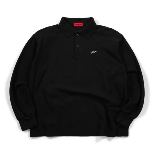 Long Sleeve Polo Shirt Namia Black Thanksinsomnia