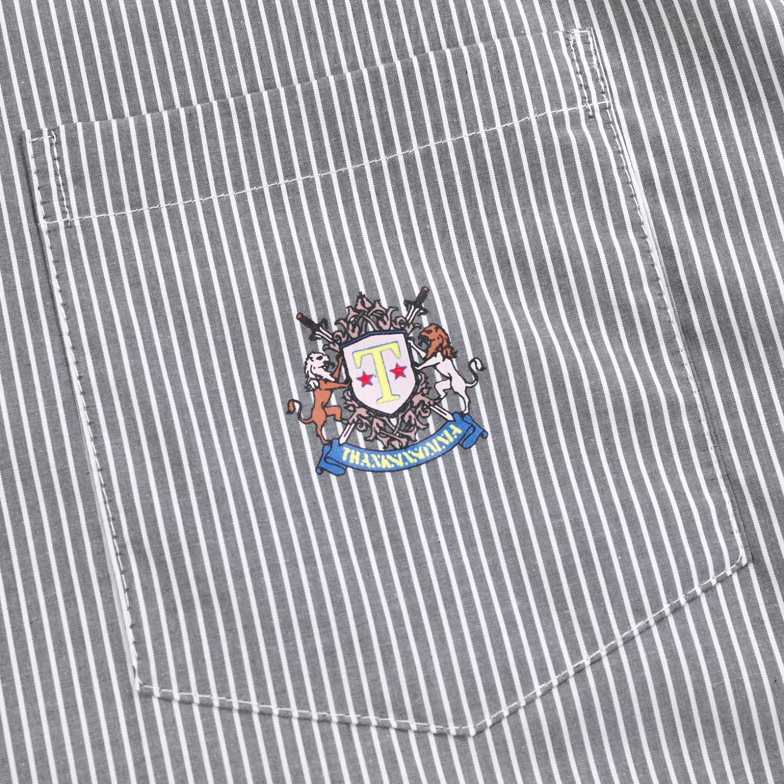 Long Shirt Shayla Light Gray White Pinstripe Thanksinsomnia