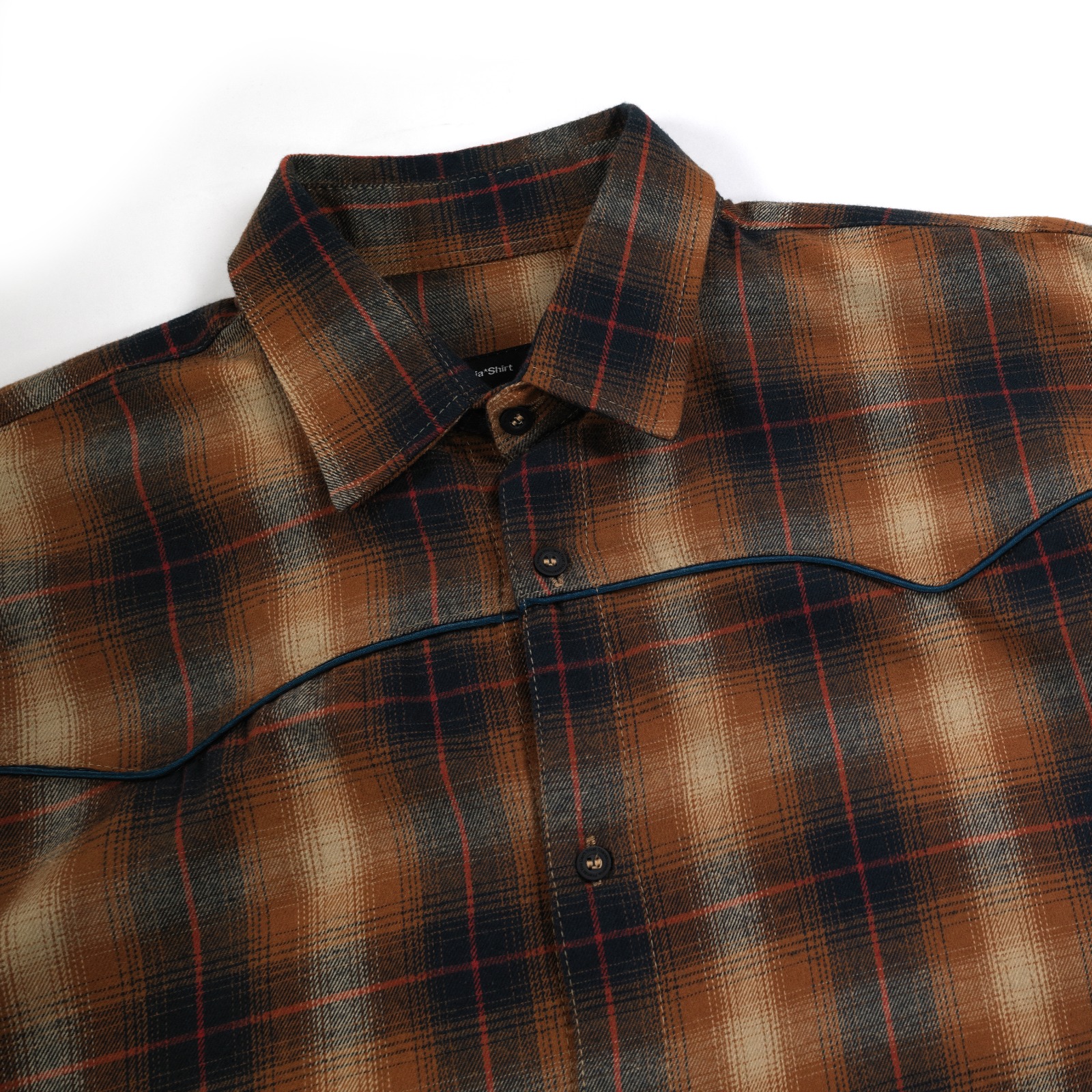04 - Flannel Shirt Selvaggea Brown Blue Thanksinsomnia
