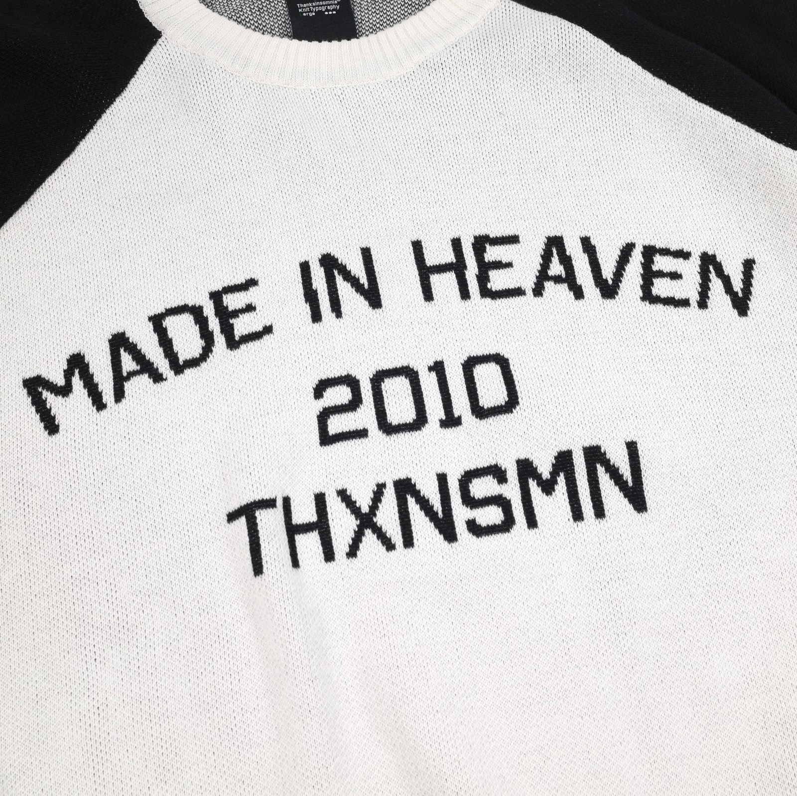 Sweater Yukitte Broken White Black Thanksinsomnia