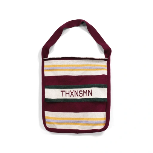 Knit Totebag Radegune Burgundy Cream Multi Thanksinsomnia