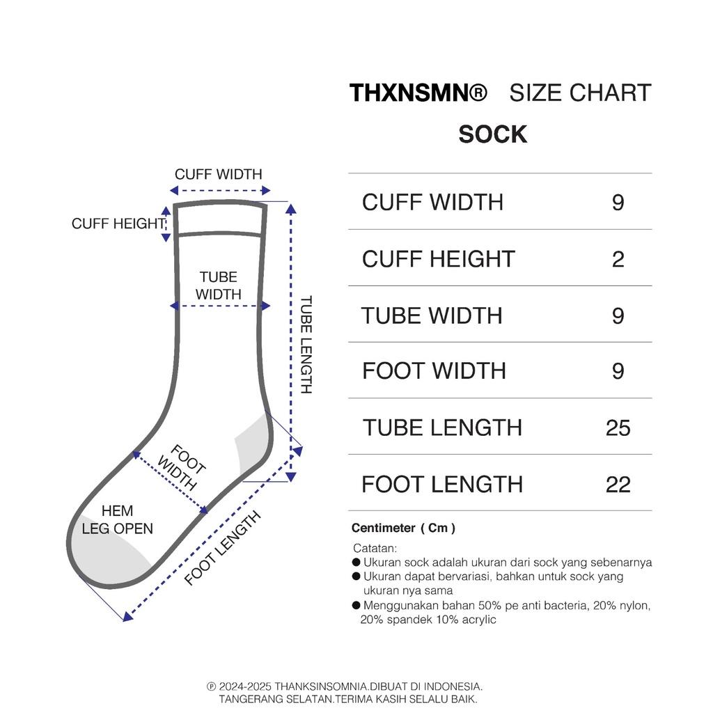 Crew Sock Fayllin black Thanksinsomnia