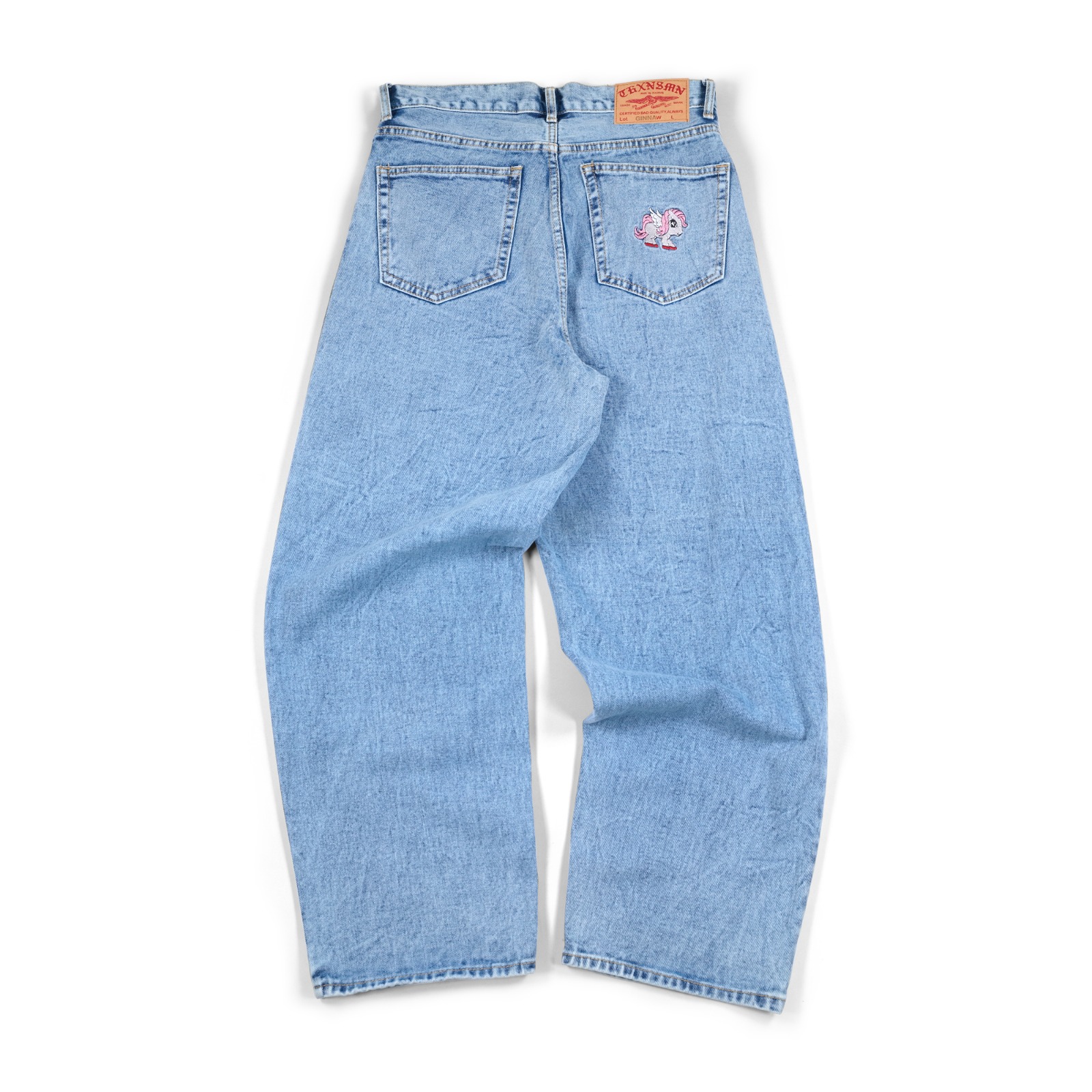 Denim Pants Ginna Special Unicorn Light Blue Wash Thanksinsomnia