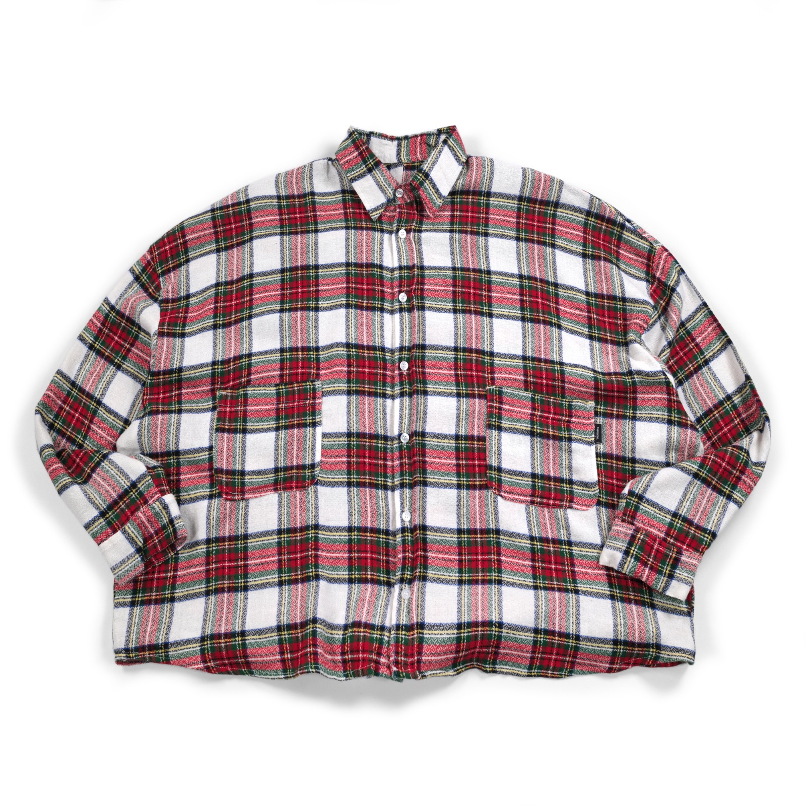 04 - Oversized Flannel Shirt Levyase Red White Green Thanksinsomnia