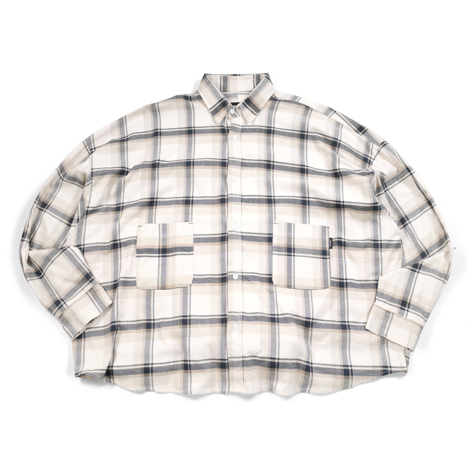 04 - Oversized Flannel Shirt Levyase Cream Thanksinsomnia