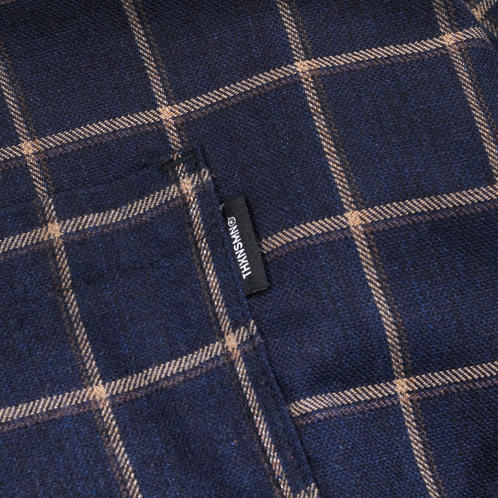04 - Oversized Flannel Shirt Levyase Navy Thanksinsomnia