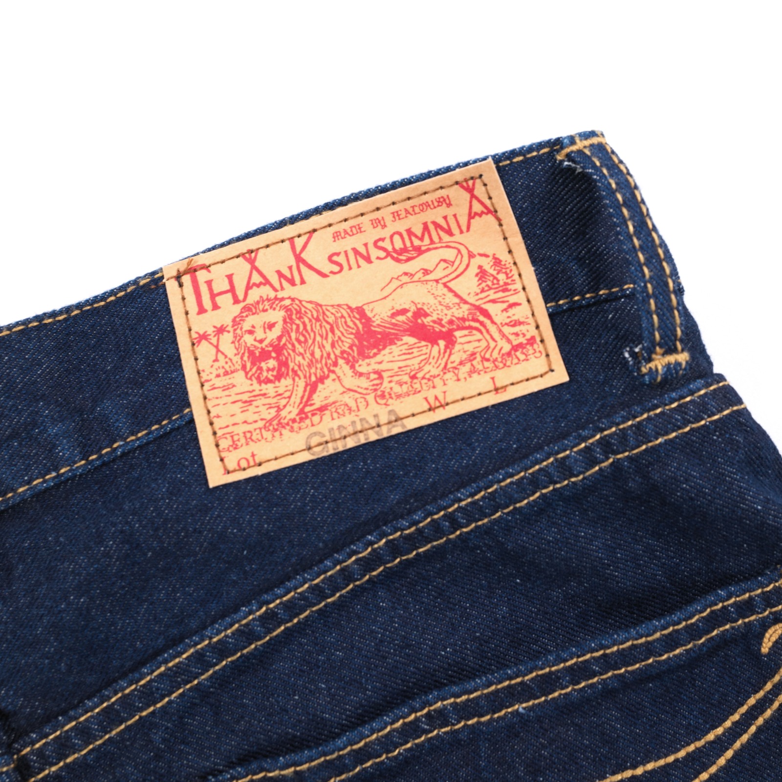 Denim Pants Ginna Letter T IndigoThanksinsomnia