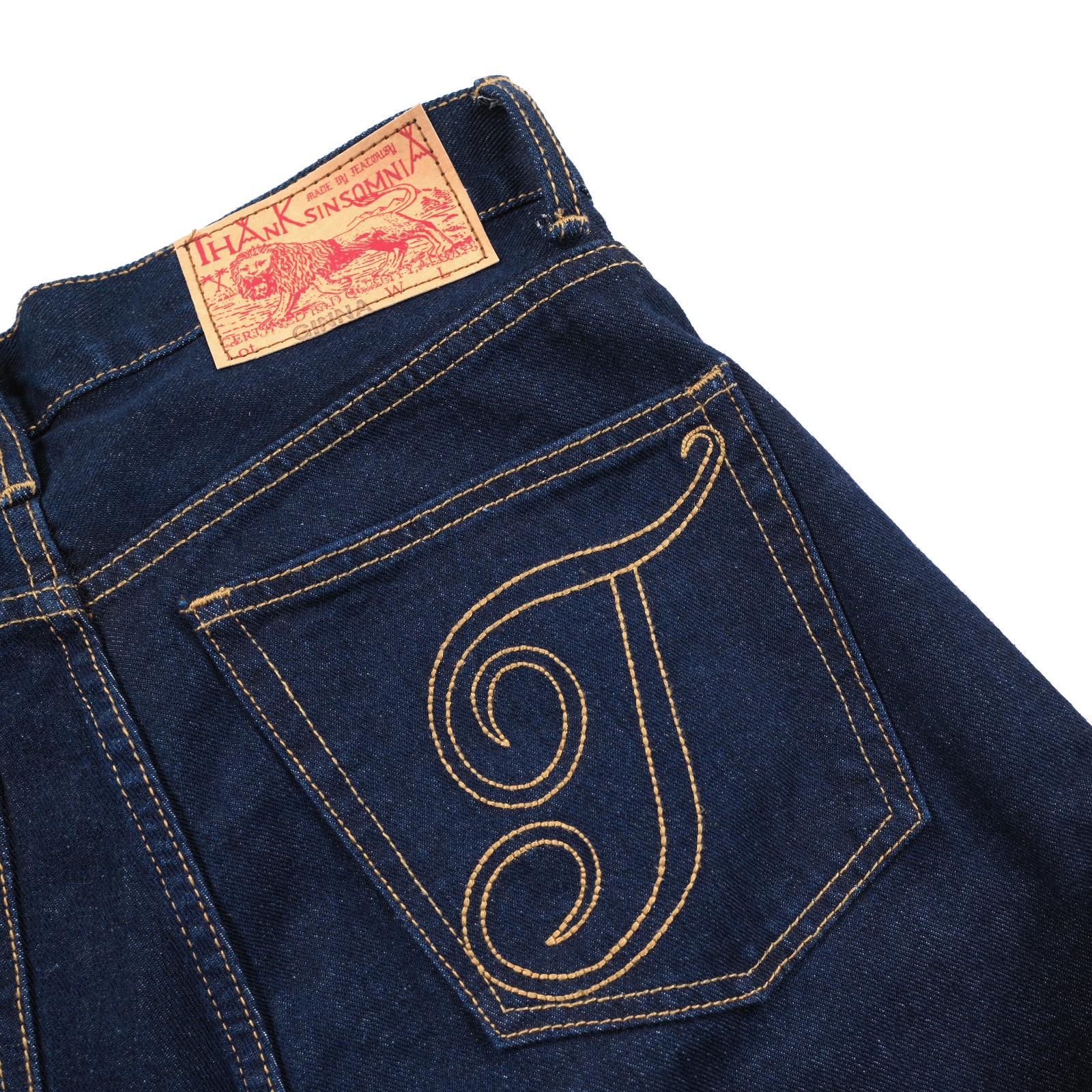 Denim Pants Ginna Letter T IndigoThanksinsomnia