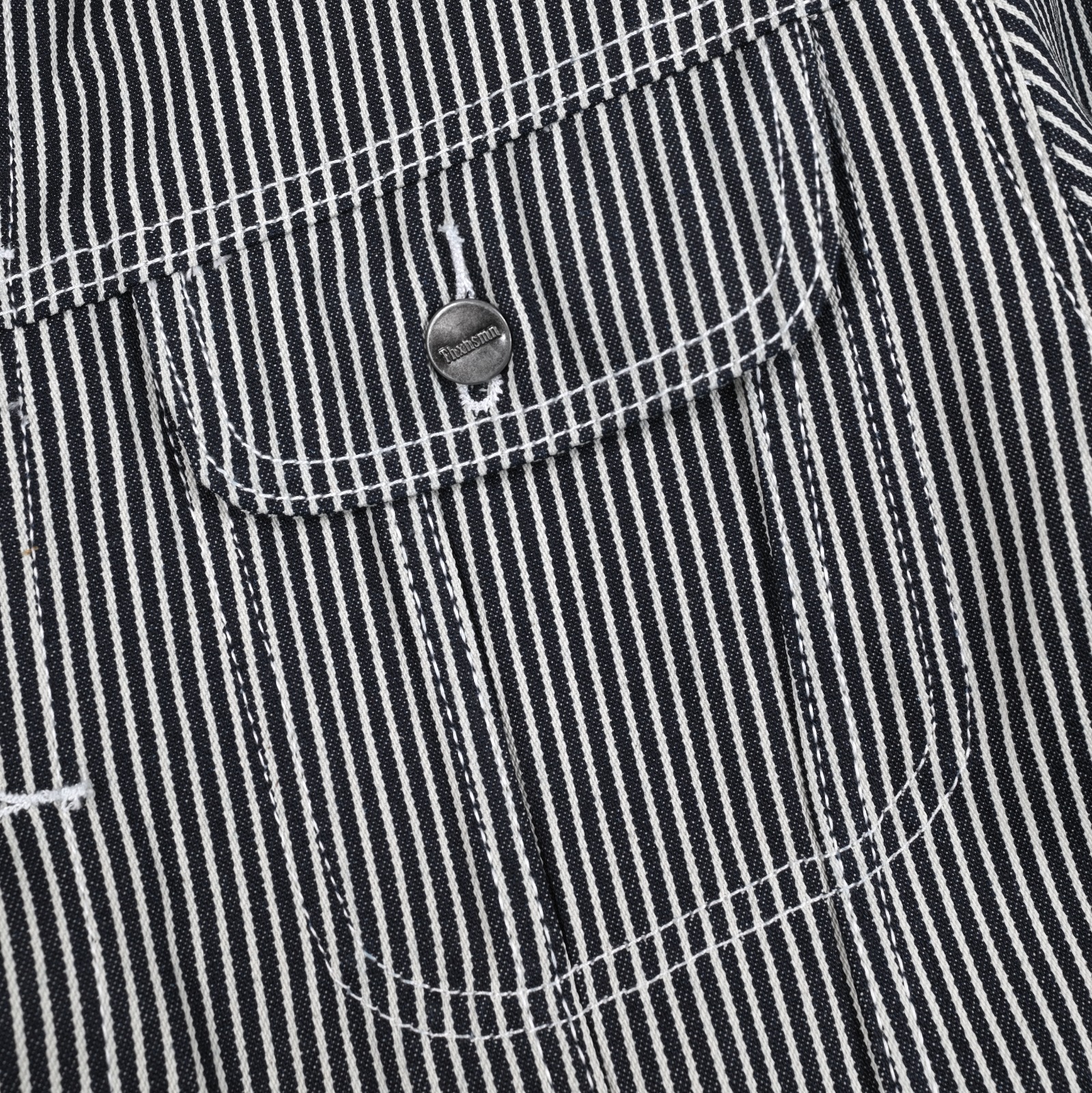 Denim Jacket Arcelia White Navy Stripes Thanksinsomnia