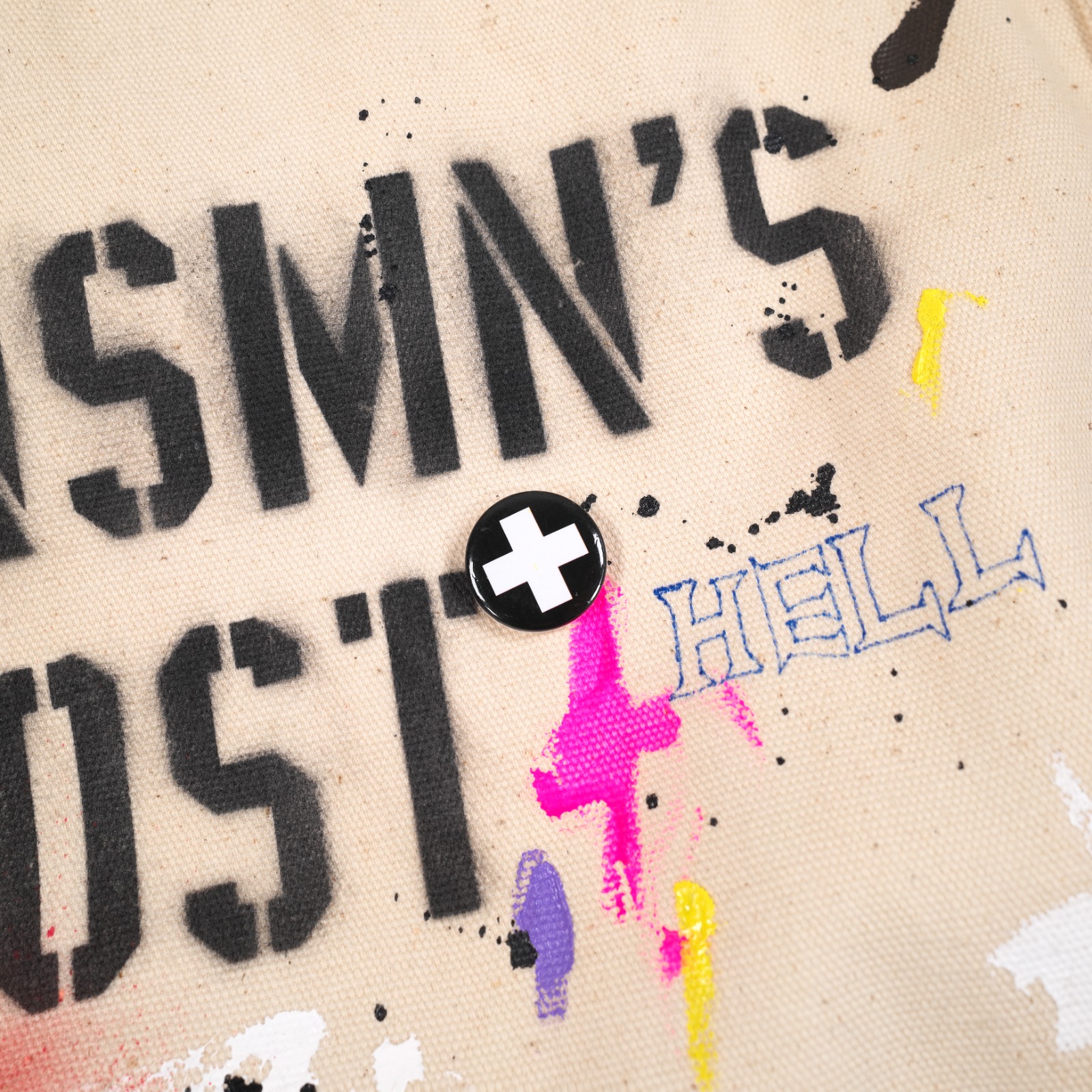 Shoulder Bag Uttemi Splatter Broken White Thanksinsomnia