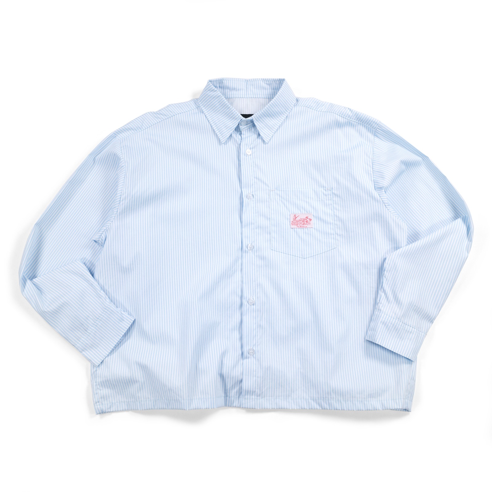 03 - Long Shirt Kaewly White Blue Striped Thanksinsomnia