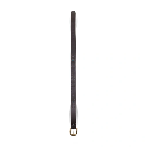 Genuine Leather Studded Belt - Yuvika Brown Thanksinsomnia