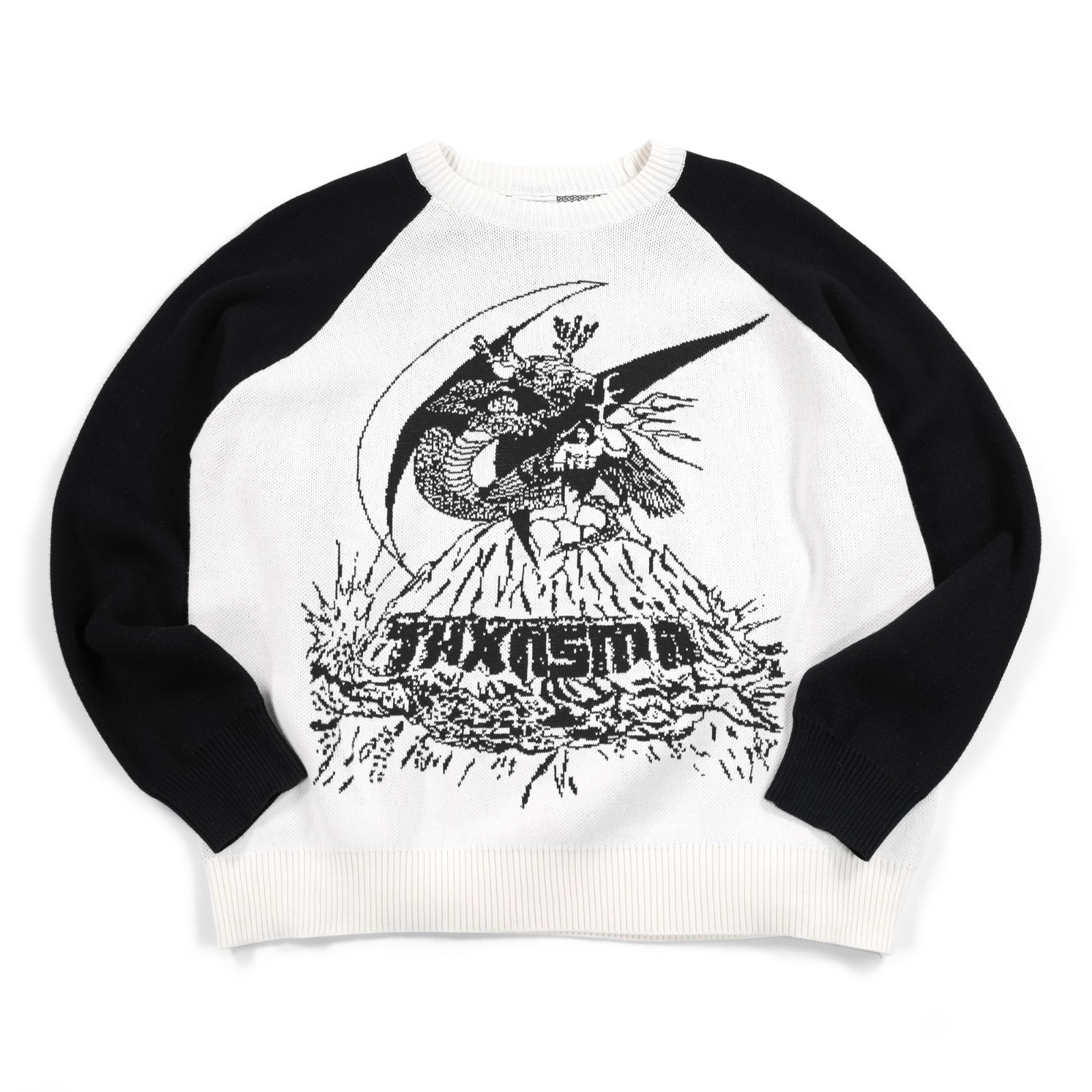 Sweater Thurayen Broken White Black Thanksinsomnia