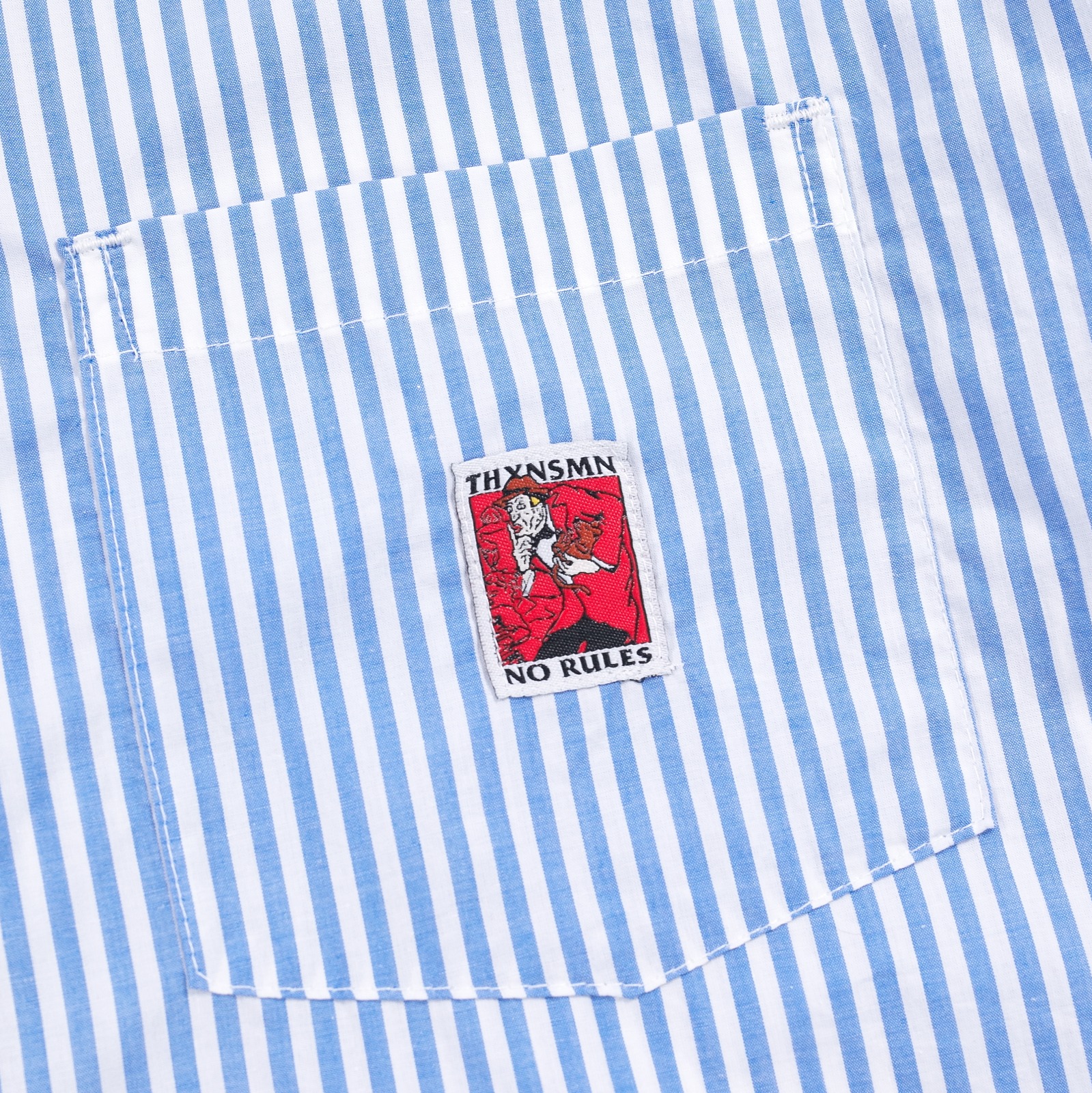 04 - Long Shirt Elenthie Sky Blue White Striped Thanksinsomnia