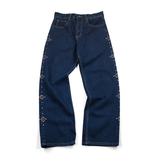 Denim Pants Diletta Studded Indigo Thanksinsomnia