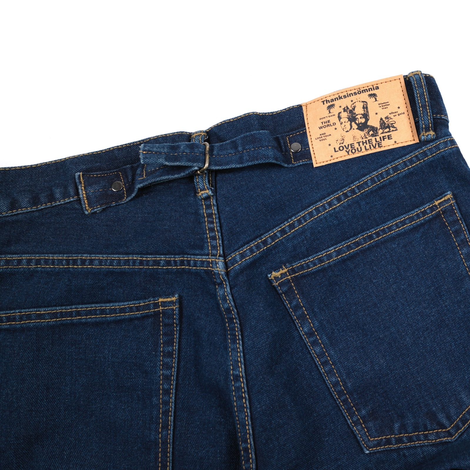 Denim Pants Diletta Studded Indigo Thanksinsomnia