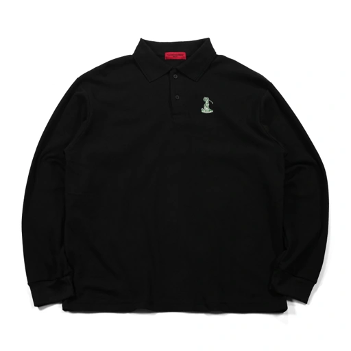 Long Sleeve Polo Shirt Ulettine Black Thanksinsomnia