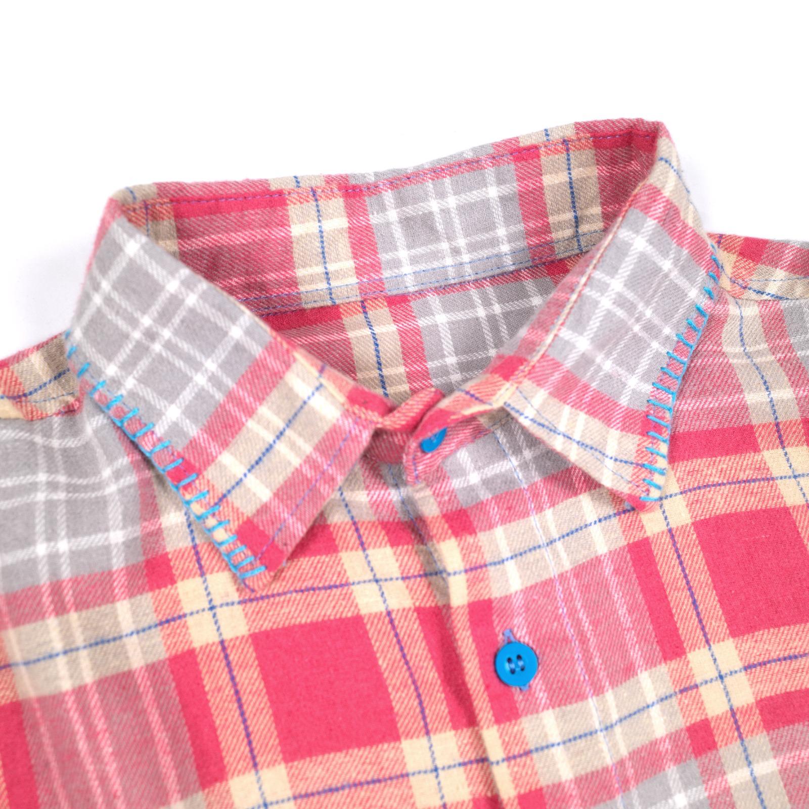 01 - Oversized Flannel Shirt Fattema Pink Thanksinsomnia