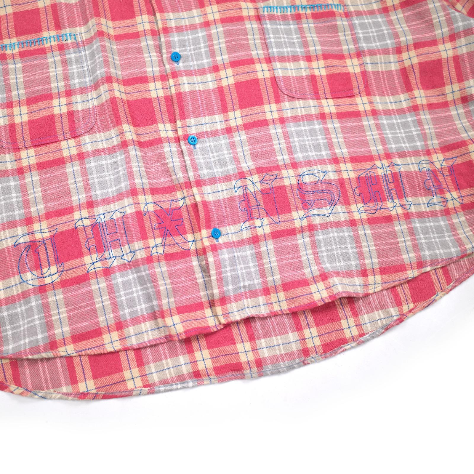 01 - Oversized Flannel Shirt Fattema Pink Thanksinsomnia