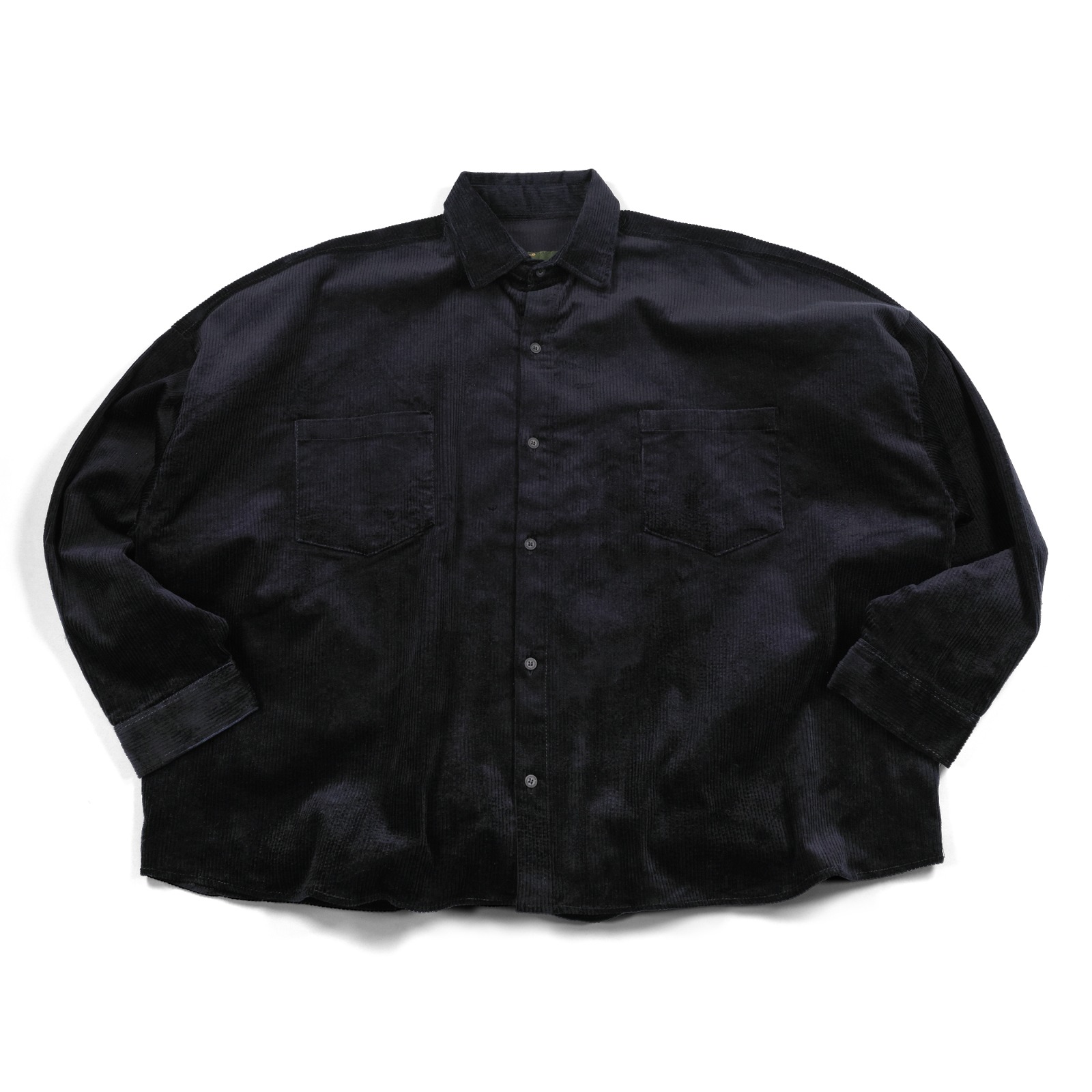 02 - Oversized Shirt Tezka Navy Corduroy Thanksinsomnia