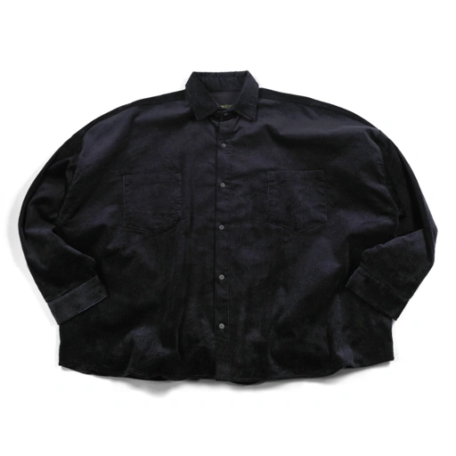 02 - Oversized Shirt Tezka Navy Corduroy Thanksinsomnia