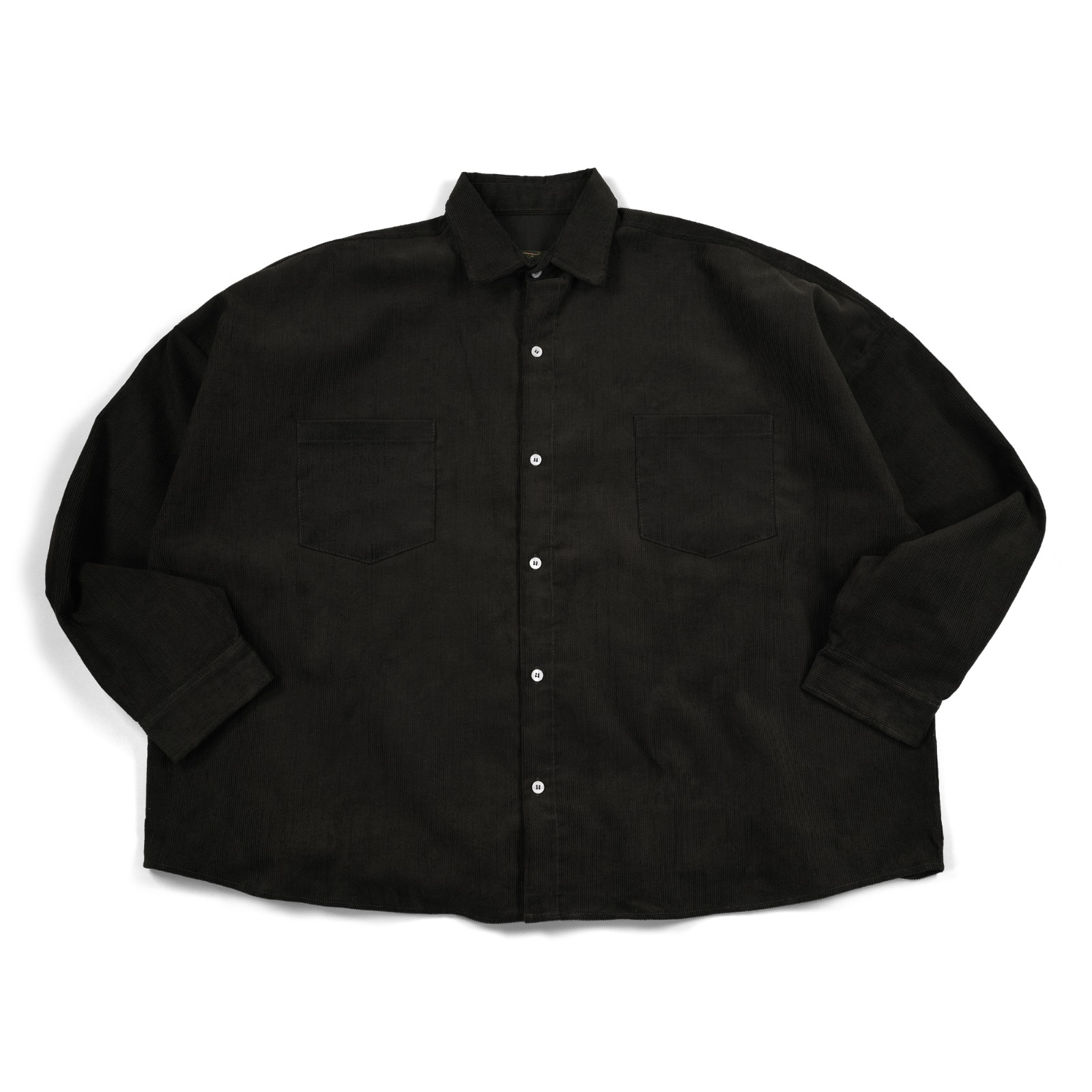 02 - Oversized Shirt Tezka Green Corduroy Thanksinsomnia