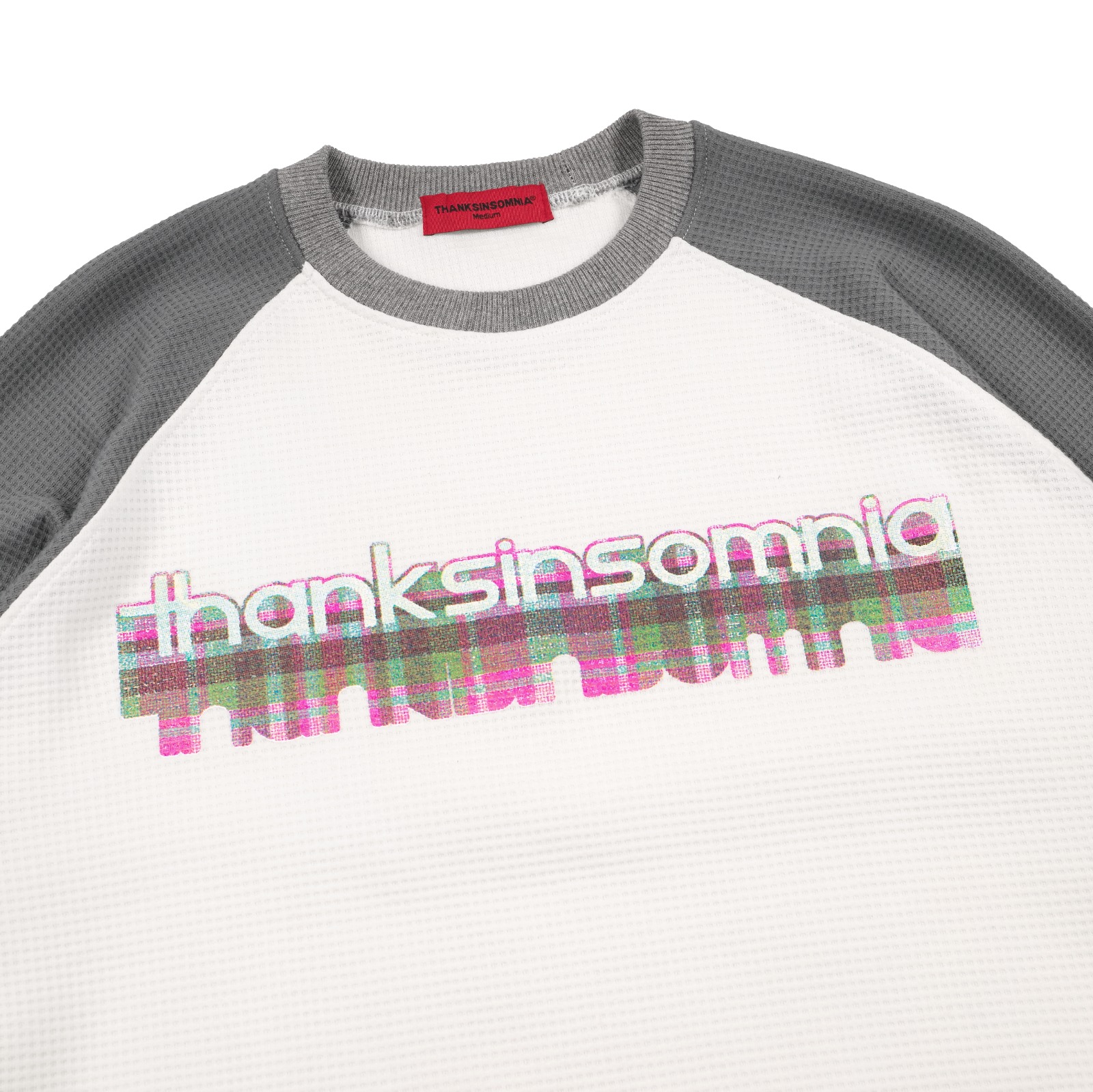 Raglan Longsleeve Faellyn White Gray Thanksinsomnia
