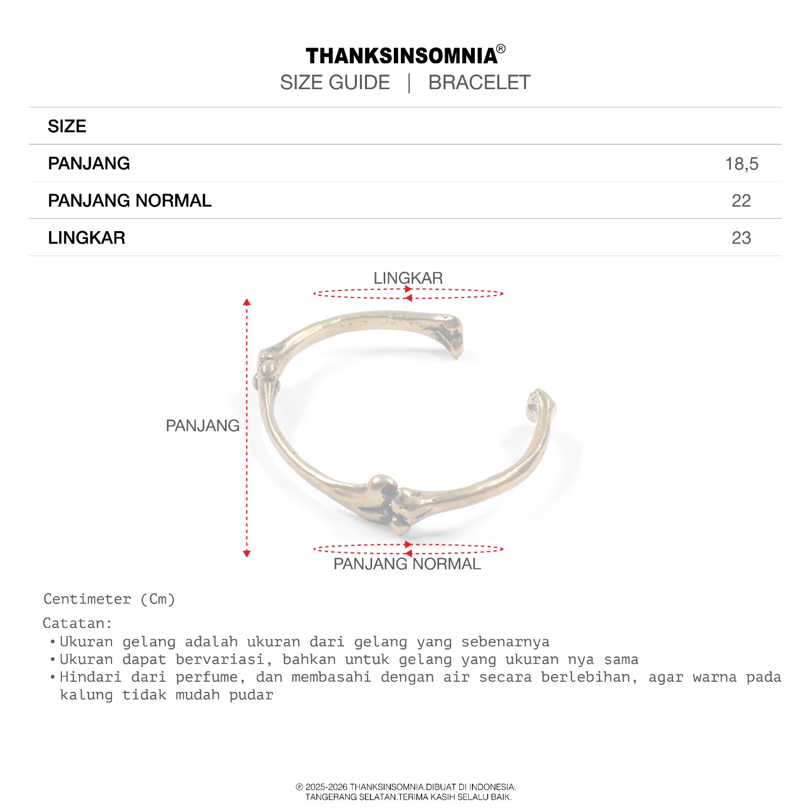 Bracelet Ferrn Golden Thanksinsomnia