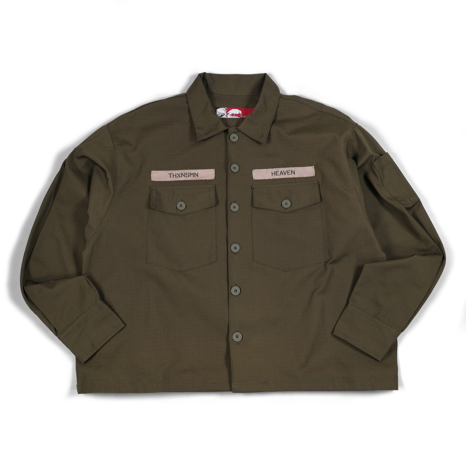 Oversized Shirt Jacket Veronizea Olive Green Thanksinsomnia