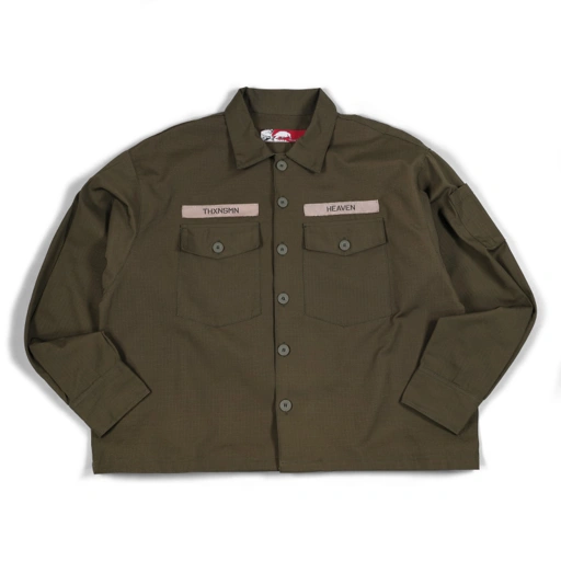 Oversized Shirt Jacket Veronizea Olive Green  Thanksinsomnia