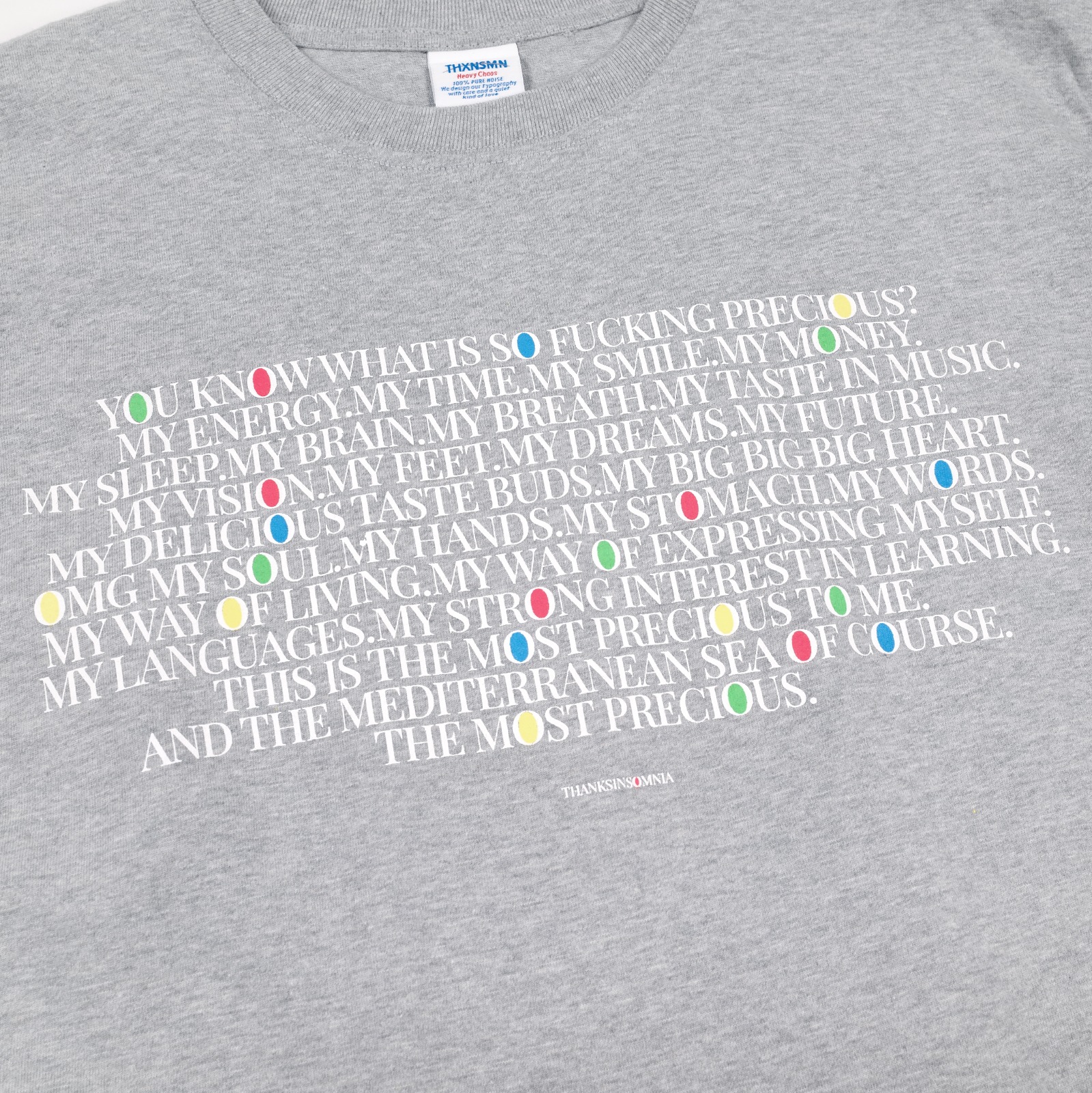 Tshirt Typo Ghaniya Grey - Cotton 250GSM Thanksinsomnia