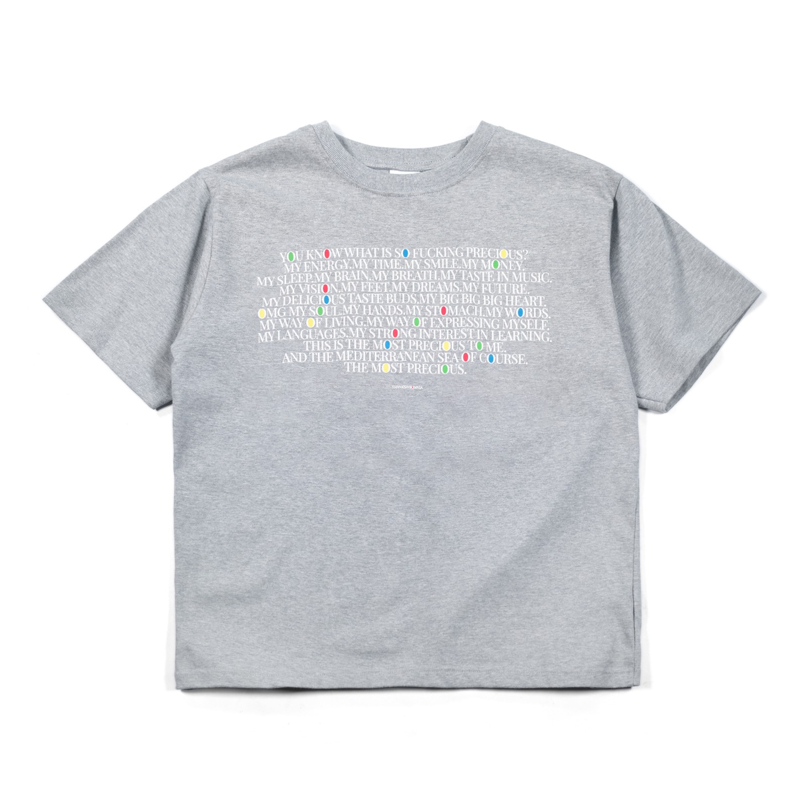 Tshirt Typo Ghaniya Grey - Cotton 250GSM Thanksinsomnia