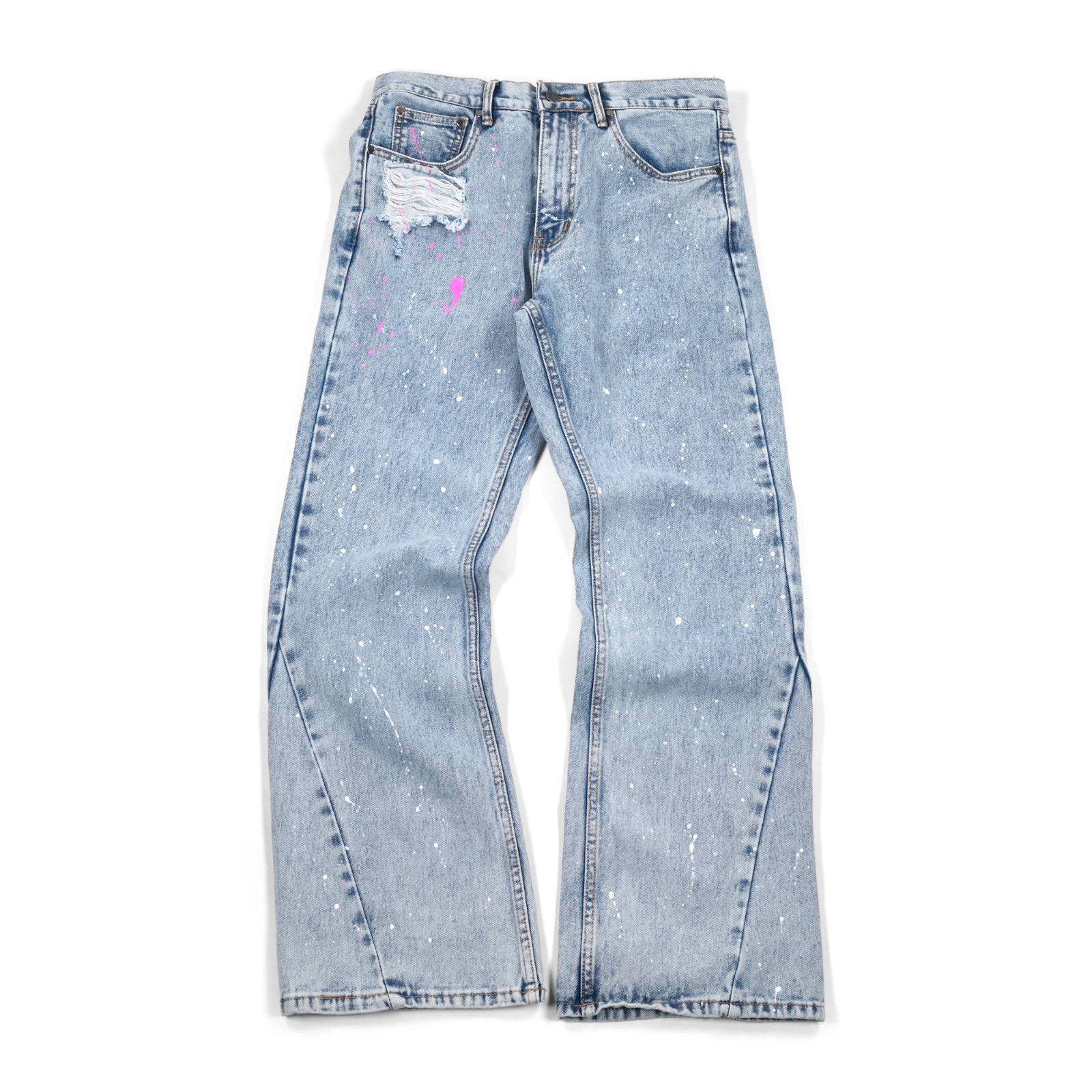 Denim Pants Jameela Glitch Light Blue Thanksinsomnia