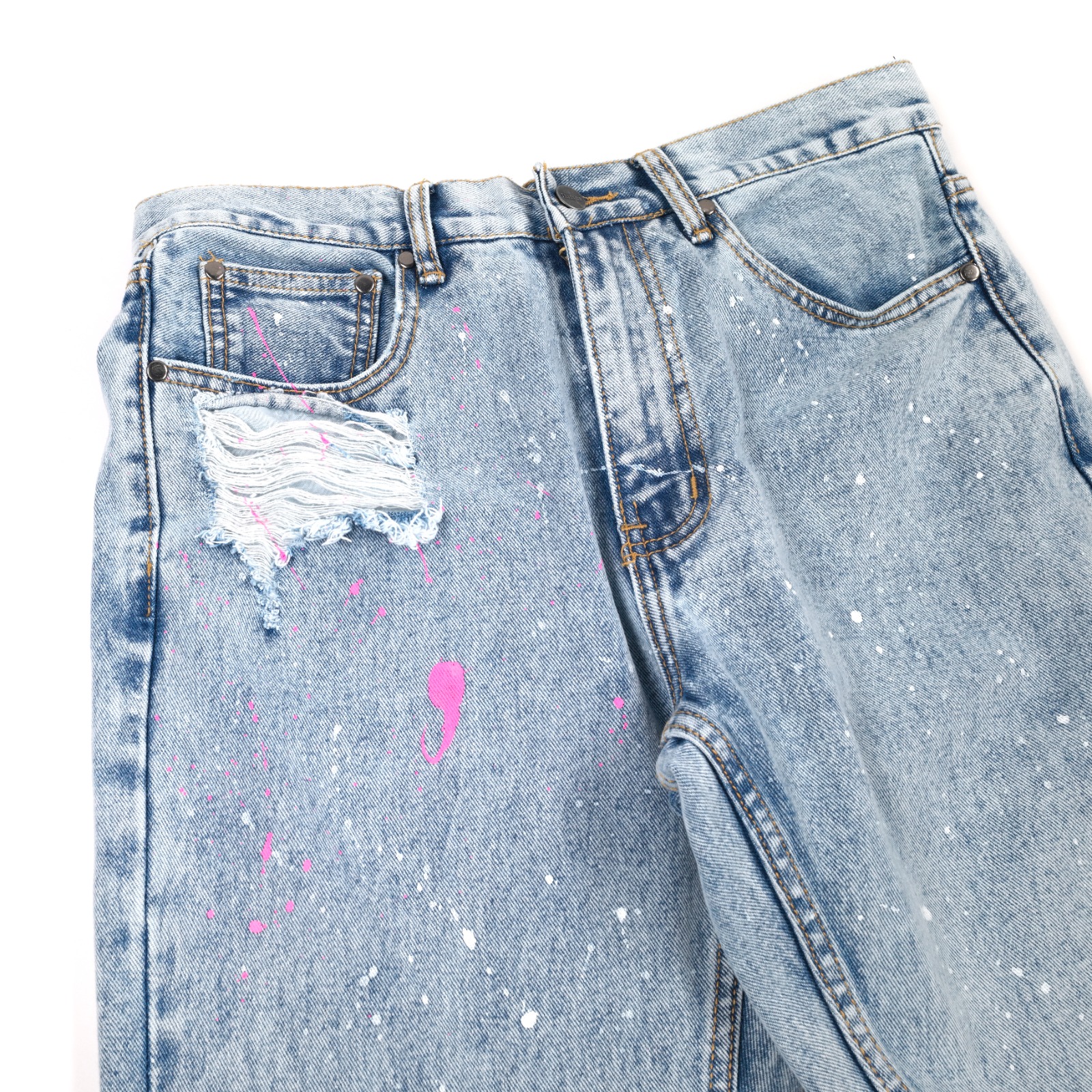 Denim Pants Jameela Glitch Light Blue Thanksinsomnia