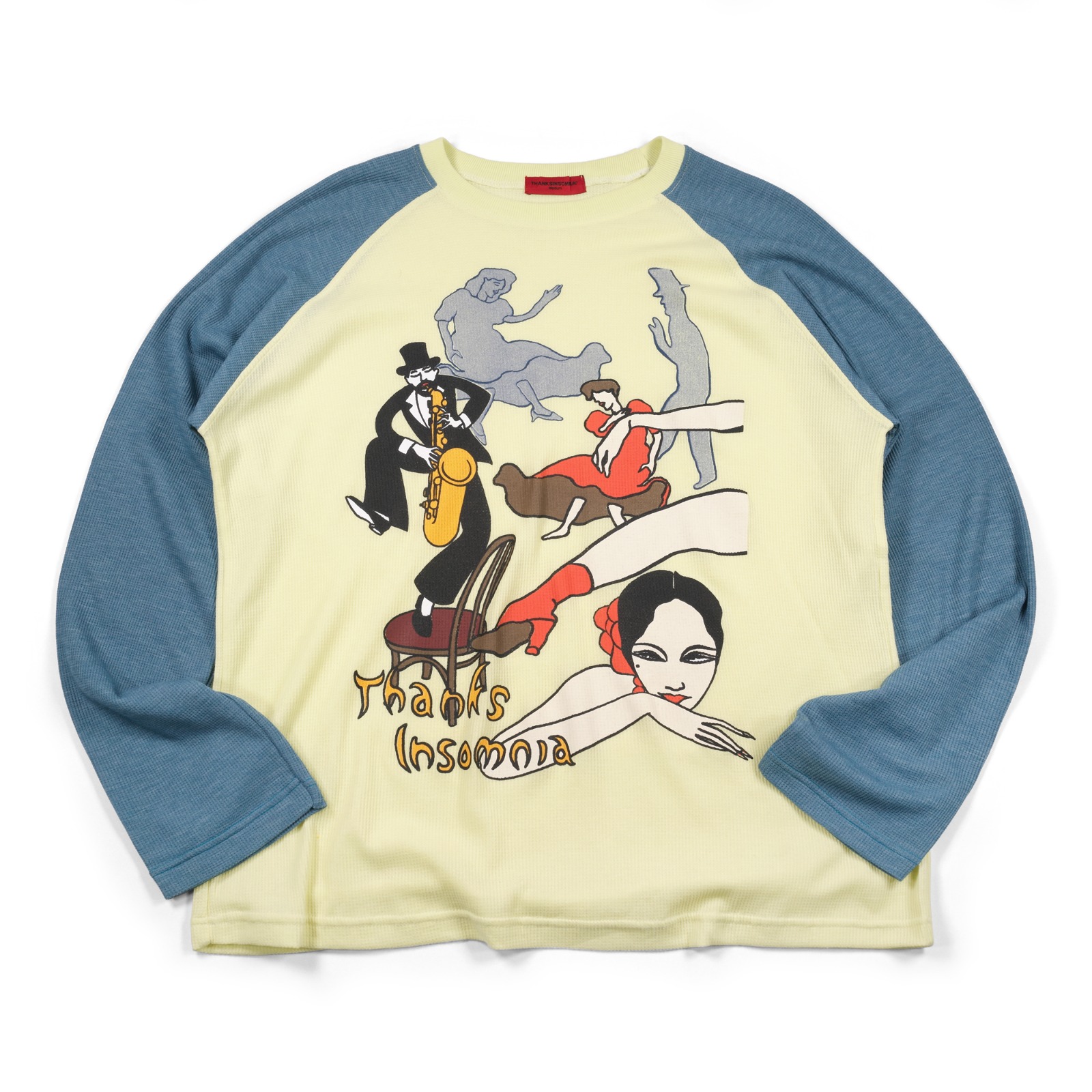 Raglan Longsleeve Nadine Yellow Blue Thanksinsomnia