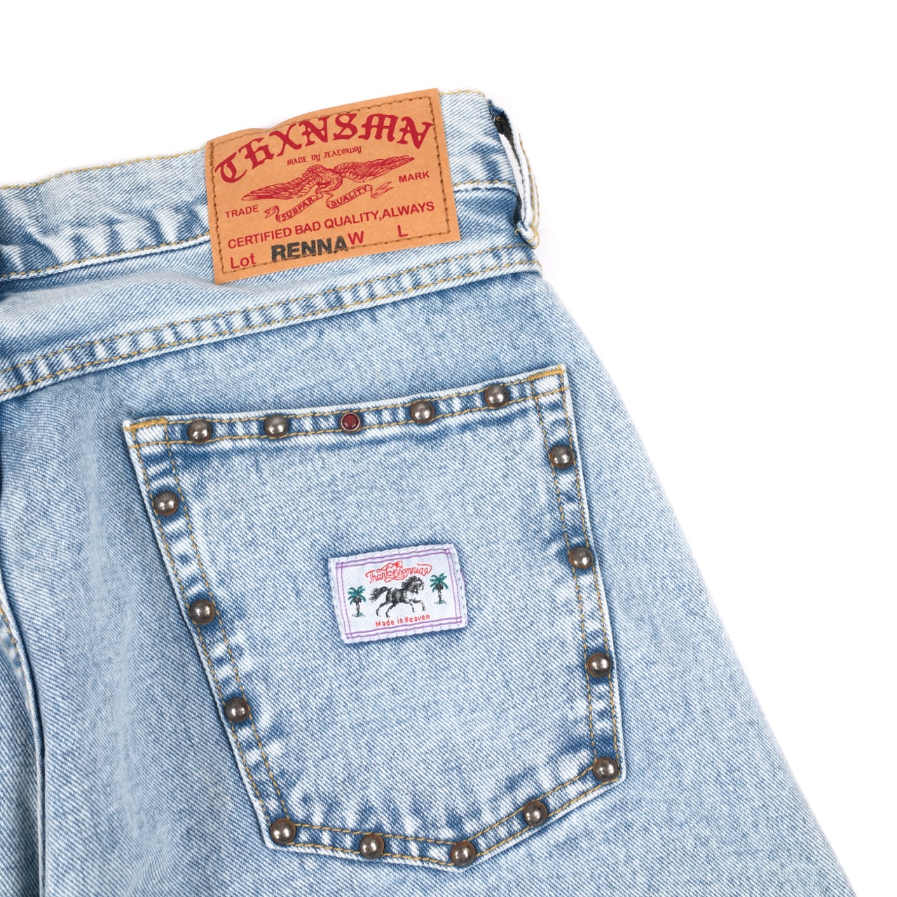 Denim Pants Renna Studded Light Blue Thanksinsomnia