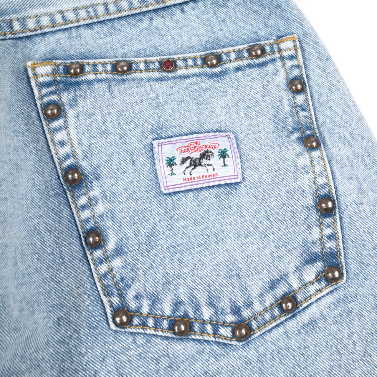 Denim Pants Renna Studded Light Blue Thanksinsomnia
